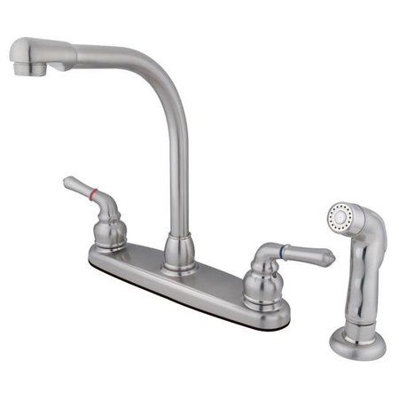 FURNORAMA 8 in. Americana Centerset Kitchen Faucet; Satin Nickel FU342008